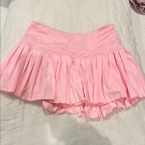 Goldhinge Pink Pleated Athletic Skirt
